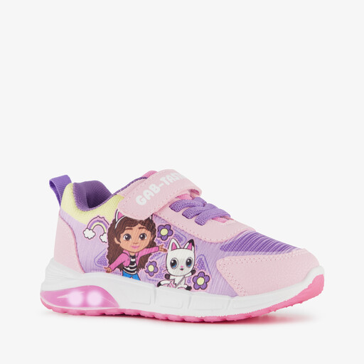 Meisjes sneakers met lichtjes in pastelkleuren