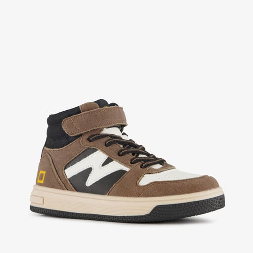Hoge jongens sneakers bruin