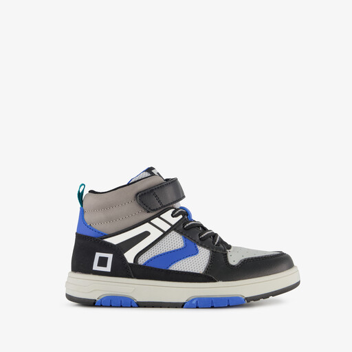 Hoge jongens sneakers grijs blauw