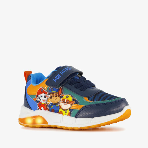 Jongens sneakers met lichtjes blauw oranje