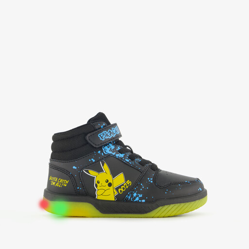 Hoge jongens sneakers met lichtjes zwart geel