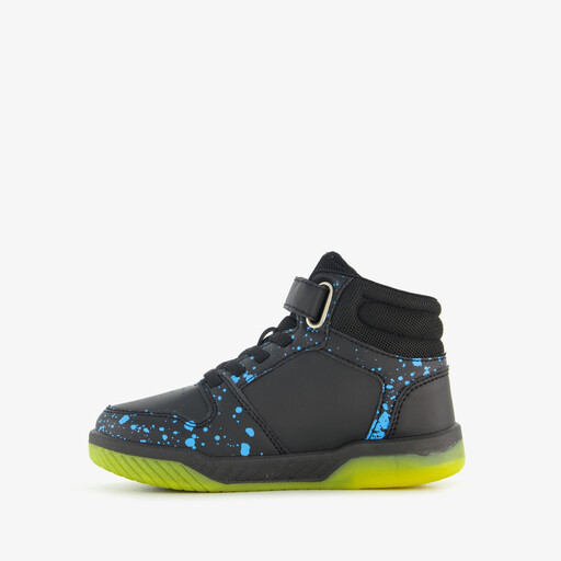 Hoge jongens sneakers met lichtjes zwart geel