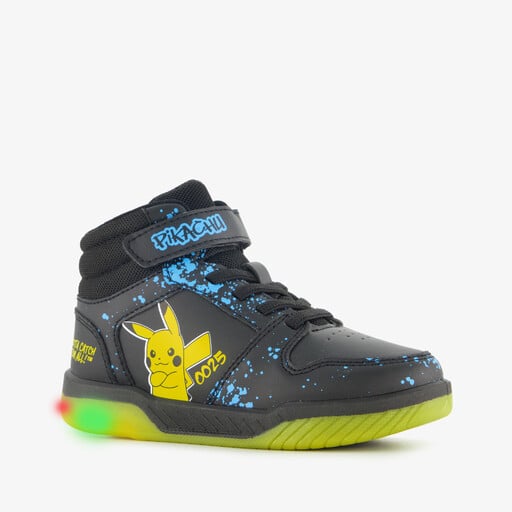 Hoge jongens sneakers met lichtjes zwart geel