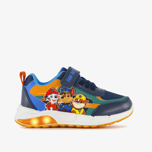Jongens sneakers met lichtjes blauw oranje