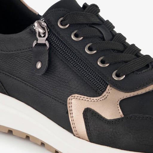Dames sneakers zwart goud
