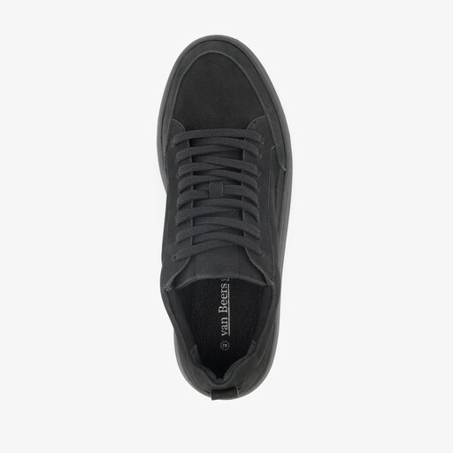 Leren heren sneakers zwart