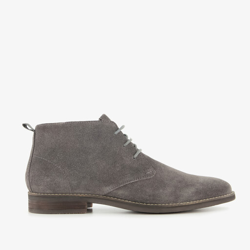 Van Beer leren heren veterschoenen grijs