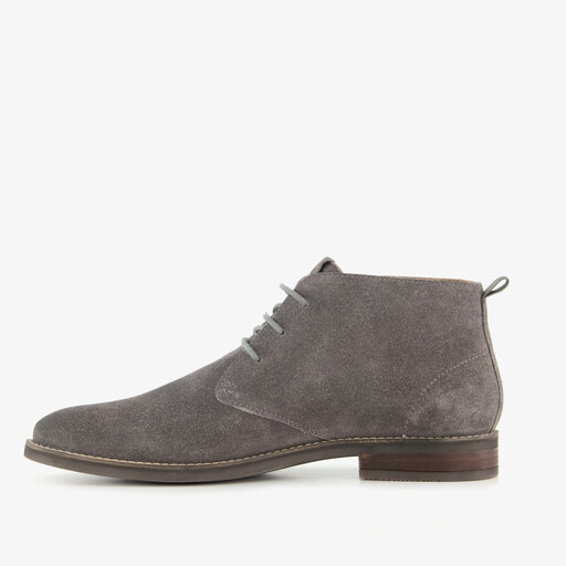 Van Beer leren heren veterschoenen grijs