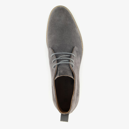 Van Beer leren heren veterschoenen grijs