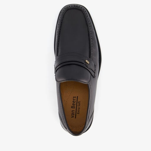 Leren heren instapper zwart