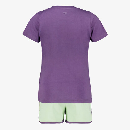 Meisjes sport set paars roze