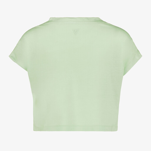 Cropped meisjes sport T-shirt met opdruk groen