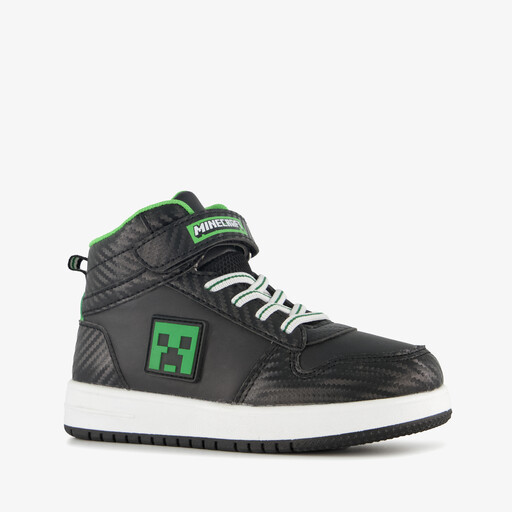 Hoge jongens sneakers zwart groen