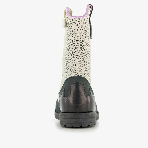 Leren meisjes western laarsjes zwart wit