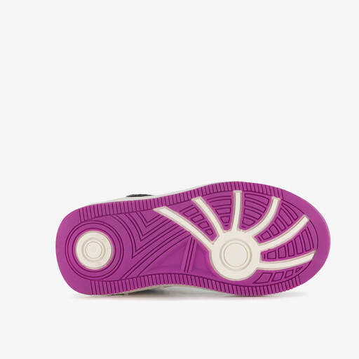 Hoge meisjes sneakers met lak zwart paars