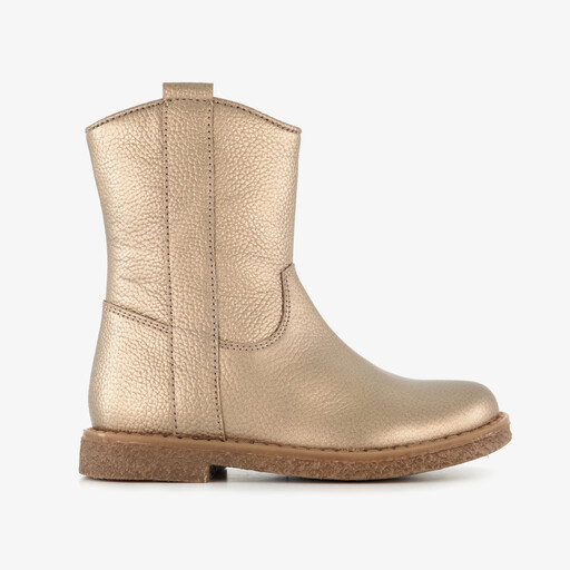 Leren meisjes enkellaarzen goud