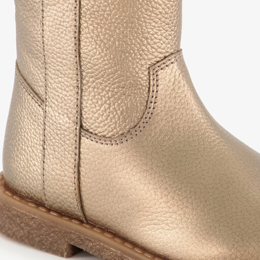 Leren meisjes enkellaarzen goud