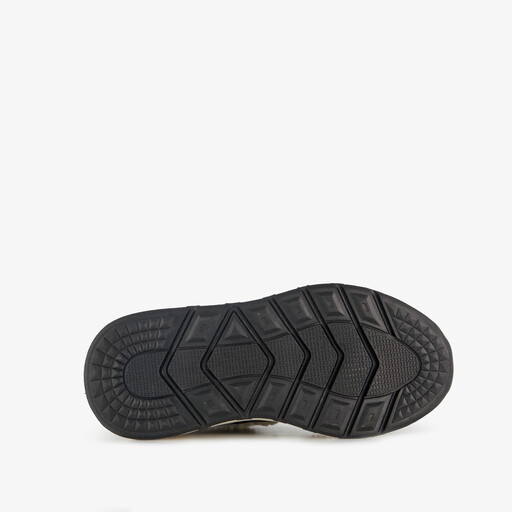 Meisjes dad sneakers met teddy inzet beige zwart