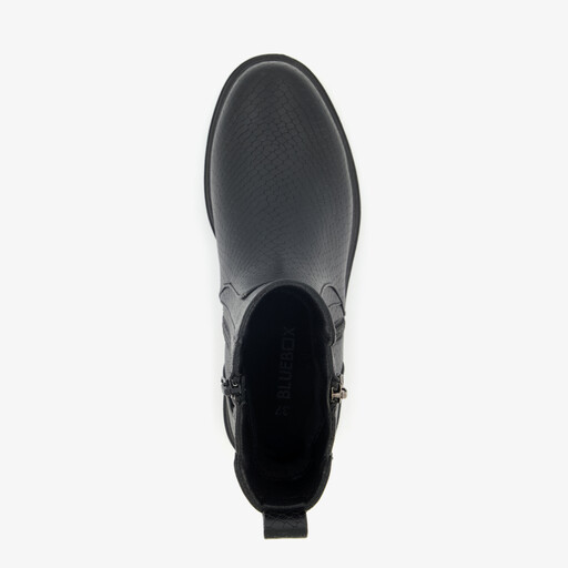 Dames boots met croco print zwart