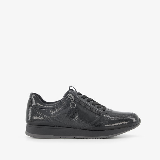 Lak dames sneakers zwart