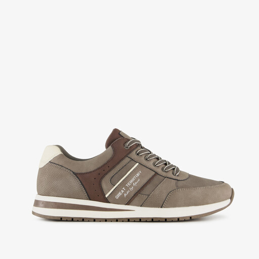 Heren sneakers beige bruin