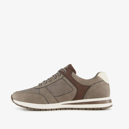 Heren sneakers beige bruin