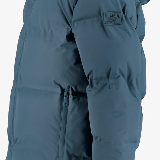 Jongens winterjas gewatteerd blauw