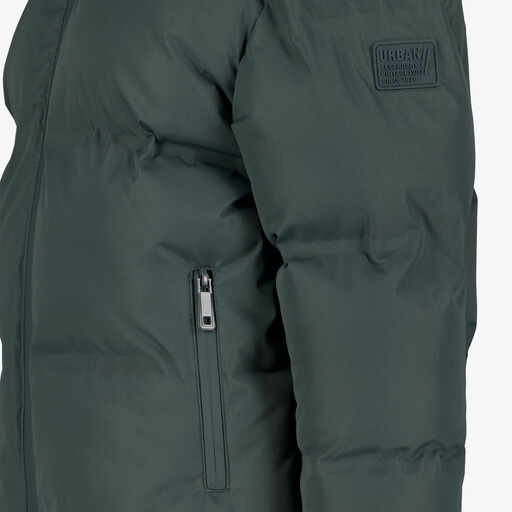 Gewatteerde jongens winterjas groen