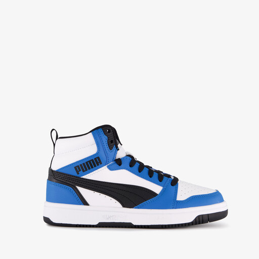 Rebound V6 Mid hoge jongens sneakers blauw wit