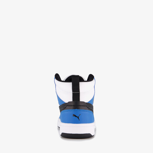 Rebound V6 Mid hoge jongens sneakers blauw wit