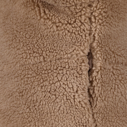 Meisjes teddy jas lichtbruin