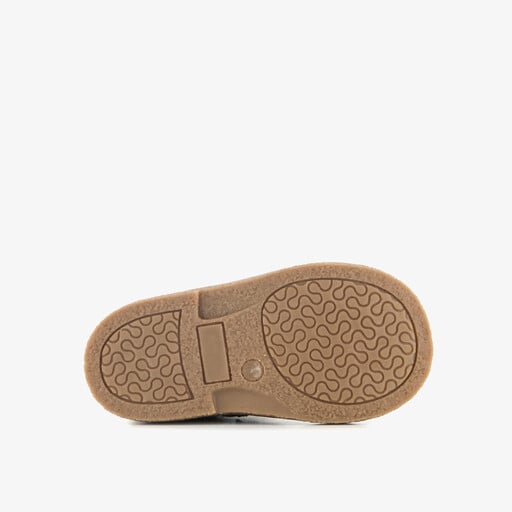 Suède meisjes boots met stippen bruin