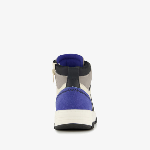 Hoge jongens sneakers zwart grijs