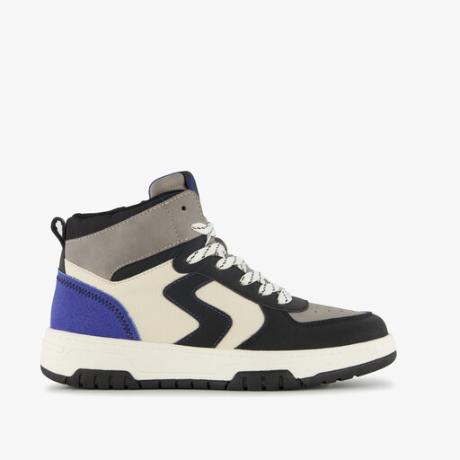 Hoge jongens sneakers zwart grijs