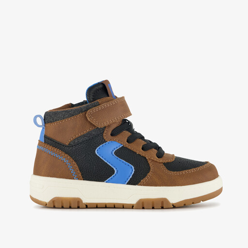 Hoge jongens sneakers bruin blauw
