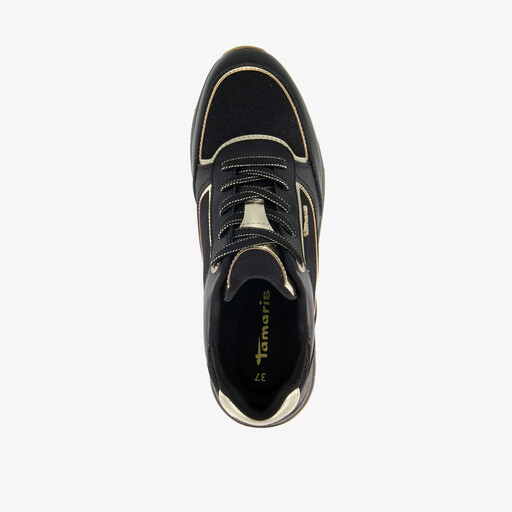 Dames sneakers zwart goud