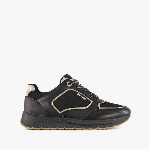 Dames sneakers zwart goud