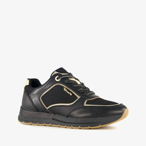 Dames sneakers zwart goud