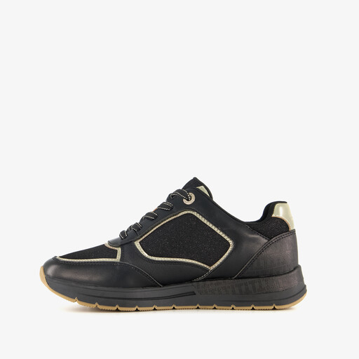Dames sneakers zwart goud