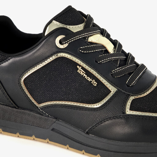 Dames sneakers zwart goud