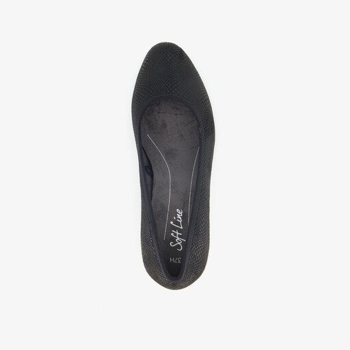 Dames pumps met H leest zwart