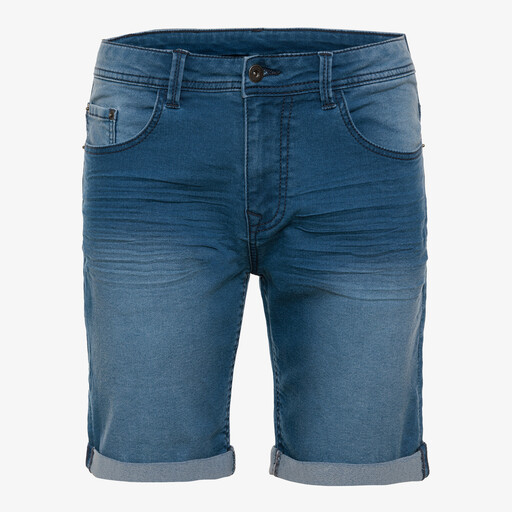 Heren denim short medium blauw
