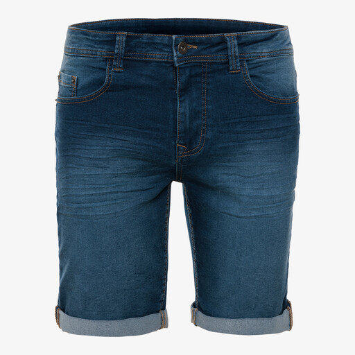 Heren denim short donkerblauw