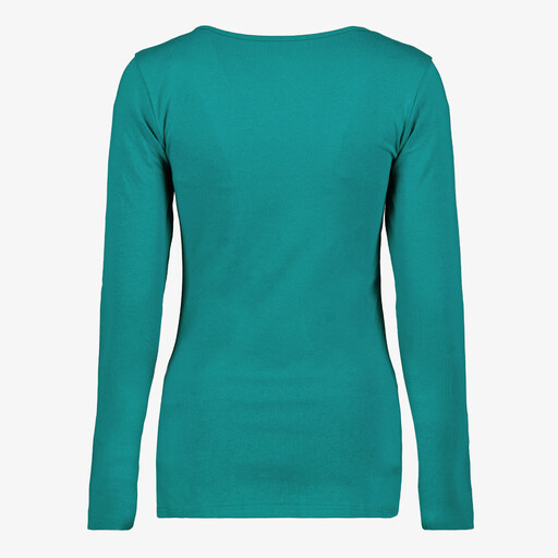 Dames shirt met lange mouwen groen