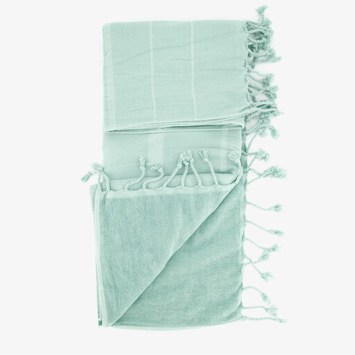 Hamamdoek tweezijdig blauw