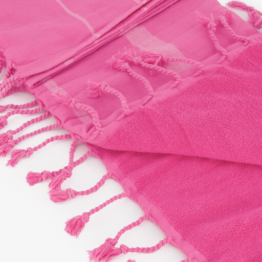 Hamamdoek tweezijdig roze