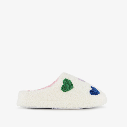 Dames pantoffels multicolor met hartjes