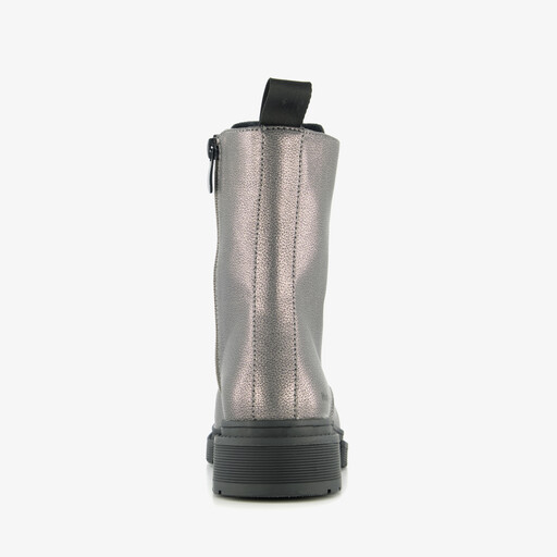 Dames veterboots zilver