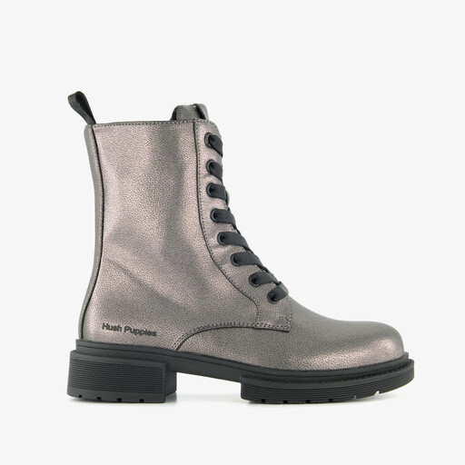 Dames veterboots zilver