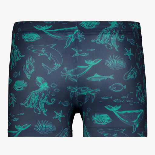 Jongens zwembroek blauw met zeedieren